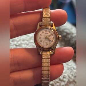 1940-60’s RARE Vintage Solar Brand 21 Jewels Mechanical Wind Up Wrist Watch